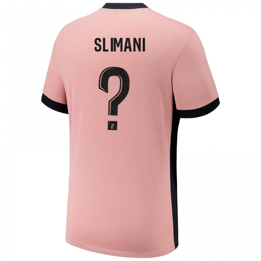 ילדים Yacine Slimani #0 ורוד חלודה ג'רזי קיט שלישי 2024/25 חולצה קצרה