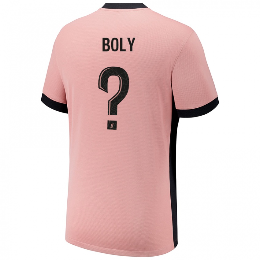 ילדים David Boly #0 ורוד חלודה ג'רזי קיט שלישי 2024/25 חולצה קצרה