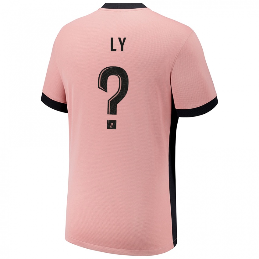ילדים Elijah Ly #0 ורוד חלודה ג'רזי קיט שלישי 2024/25 חולצה קצרה
