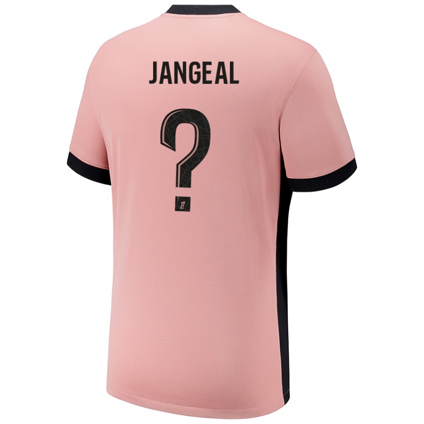 ילדים Mathis Jangeal #0 ורוד חלודה ג'רזי קיט שלישי 2024/25 חולצה קצרה