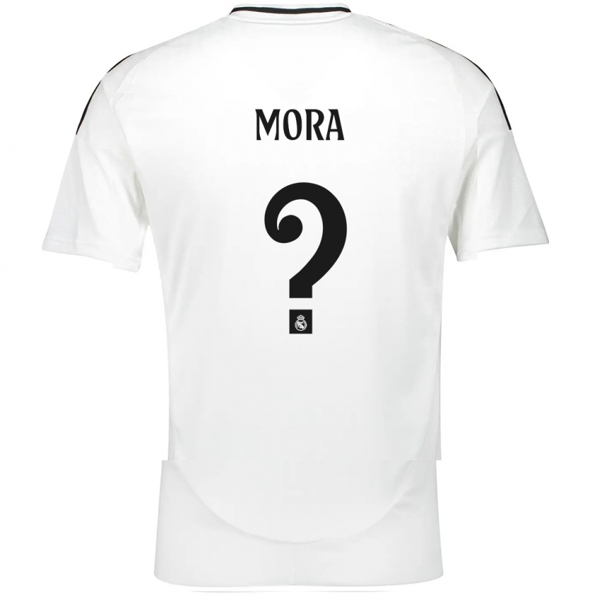 גברים Álex Mora #0 לָבָן ג'רזי ביתית 2024/25 חולצה קצרה