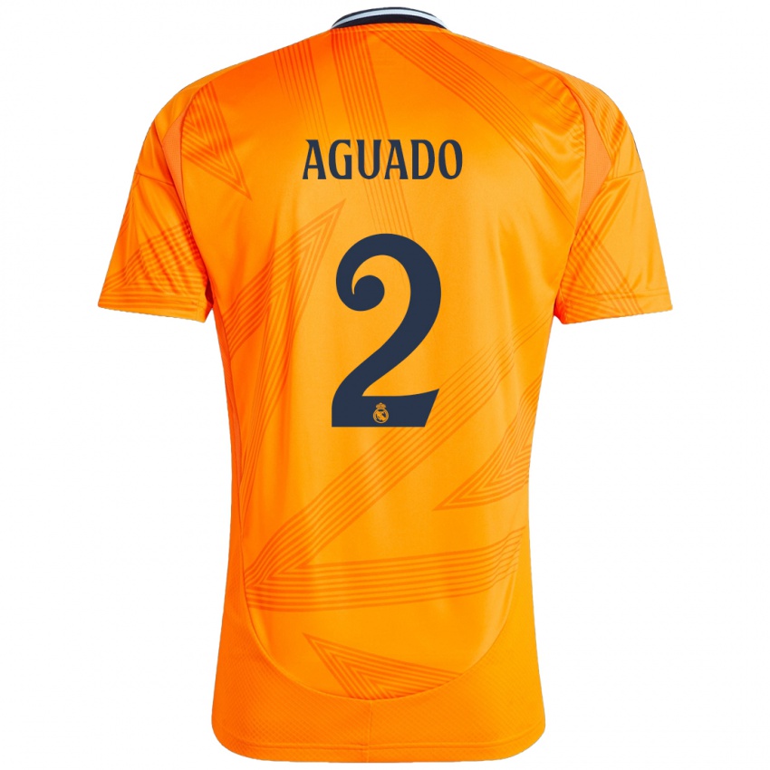 גברים Lorenzo Aguado #2 כָּתוֹם הרחק ג'רזי 2024/25 חולצה קצרה