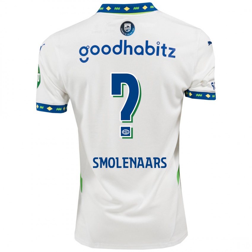 גברים Tijn Smolenaars #0 לבן כחול כהה ג'רזי קיט שלישי 2024/25 חולצה קצרה