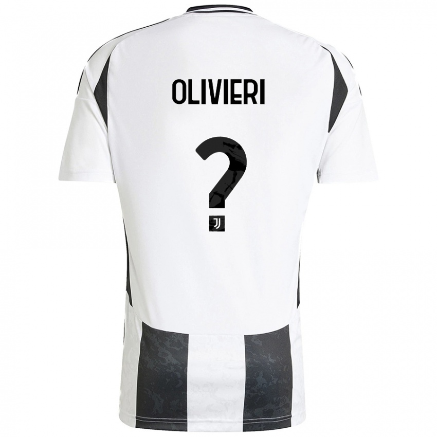 נשים Marco Olivieri #0 לבן שחור ג'רזי ביתית 2024/25 חולצה קצרה
