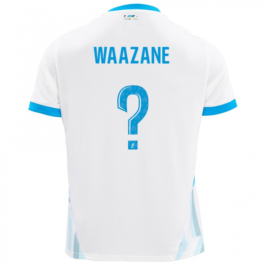 נשים Jassim Waazane #0 שמים כחולים לבנים ג'רזי ביתית 2024/25 חולצה קצרה