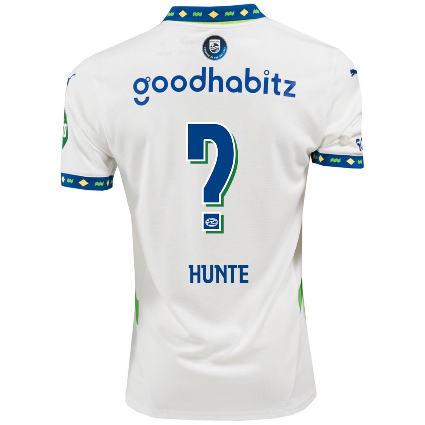נשים Jerayno Hunte #0 לבן כחול כהה ג'רזי קיט שלישי 2024/25 חולצה קצרה
