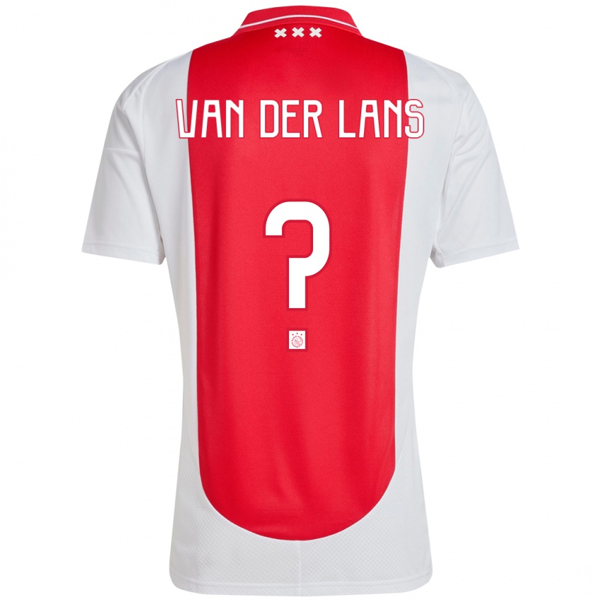ילדים Mylo Van Der Lans #0 אדום לבן ג'רזי ביתית 2024/25 חולצה קצרה