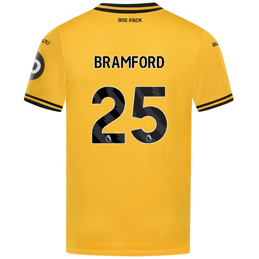 ילדים Sophie Bramford #25 צָהוֹב ג'רזי ביתית 2024/25 חולצה קצרה