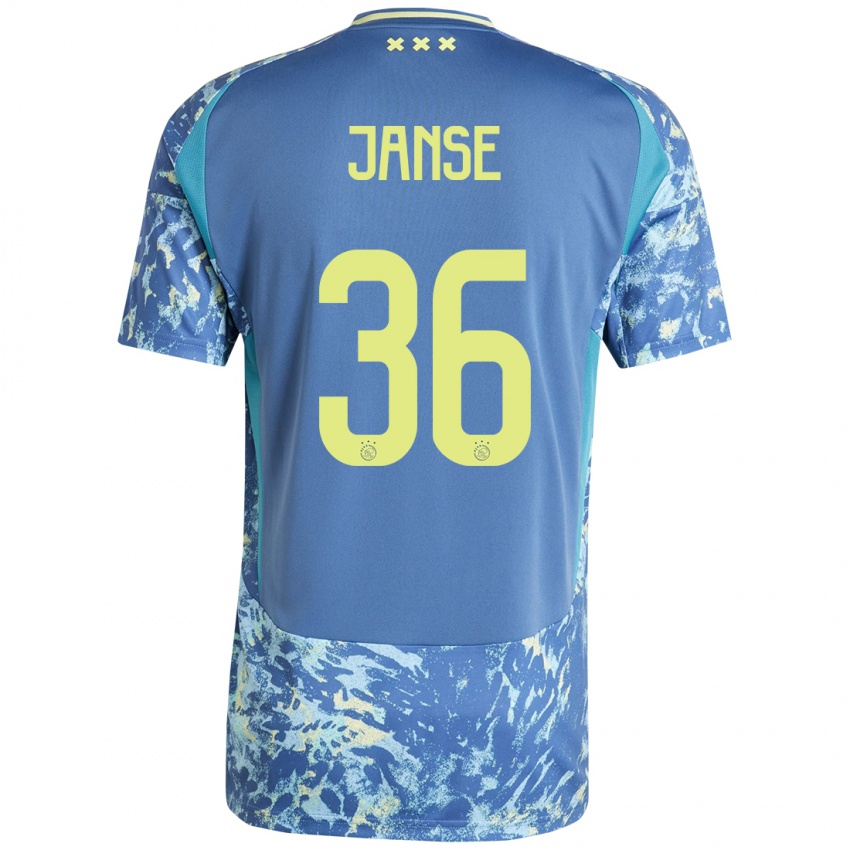 ילדים Dies Janse #36 אפור כחול צהוב הרחק ג'רזי 2024/25 חולצה קצרה