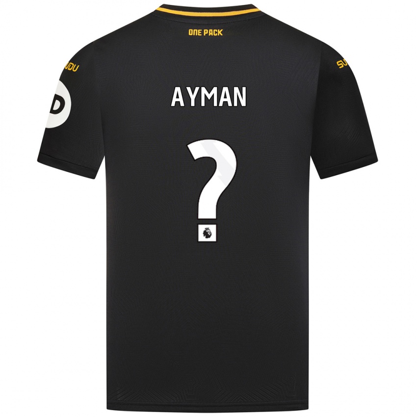 ילדים Alvin Ayman #0 שָׁחוֹר הרחק ג'רזי 2024/25 חולצה קצרה