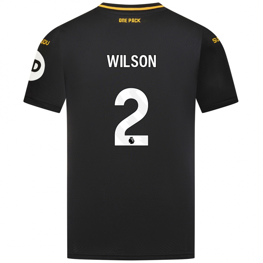 ילדים Ellie Wilson #2 שָׁחוֹר הרחק ג'רזי 2024/25 חולצה קצרה