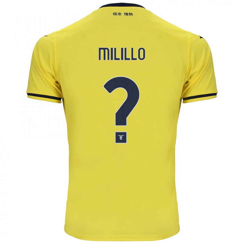 ילדים Flavio Milillo #0 צָהוֹב הרחק ג'רזי 2024/25 חולצה קצרה
