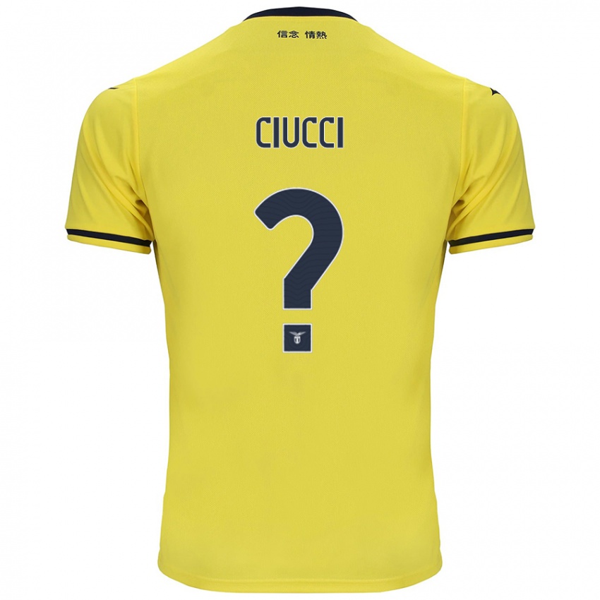 ילדים Federico Ciucci #0 צָהוֹב הרחק ג'רזי 2024/25 חולצה קצרה
