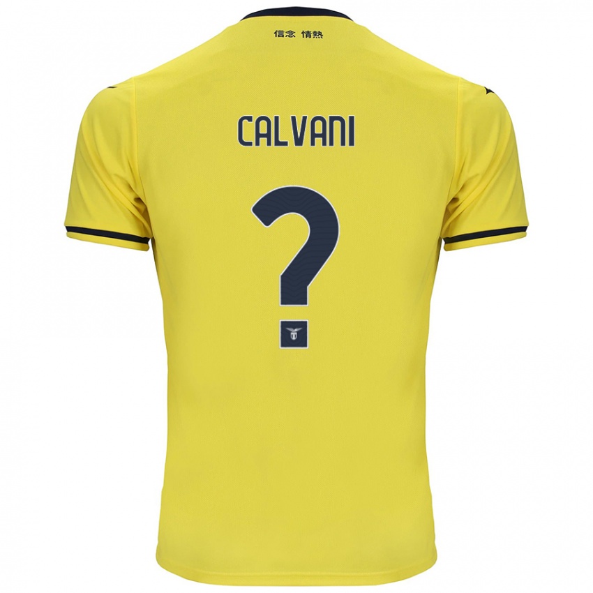 ילדים Lorenzo Calvani #0 צָהוֹב הרחק ג'רזי 2024/25 חולצה קצרה