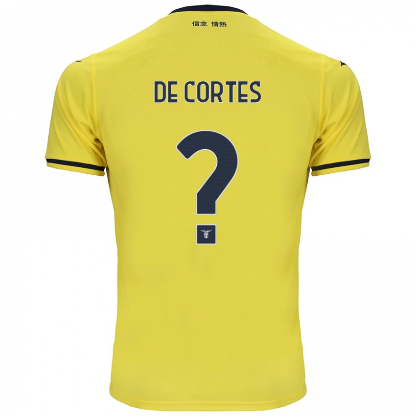 ילדים Alessandro De Cortes #0 צָהוֹב הרחק ג'רזי 2024/25 חולצה קצרה