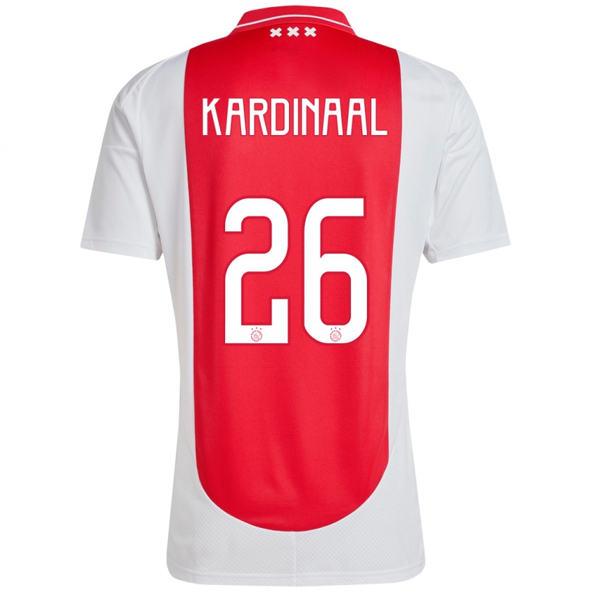 גברים Isa Kardinaal #26 אדום לבן ג'רזי ביתית 2024/25 חולצה קצרה