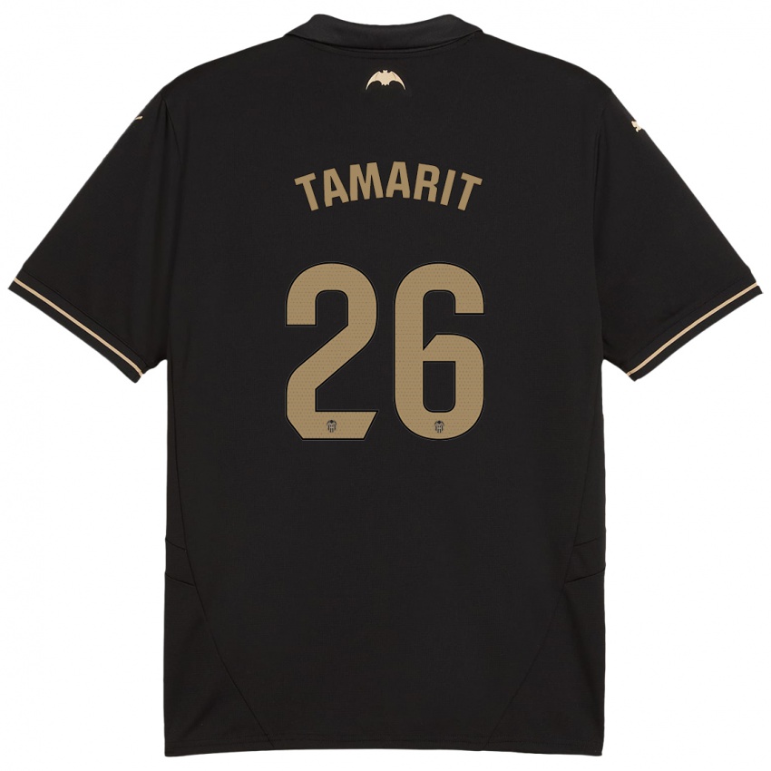 גברים Sara Tamarit #26 שָׁחוֹר הרחק ג'רזי 2024/25 חולצה קצרה