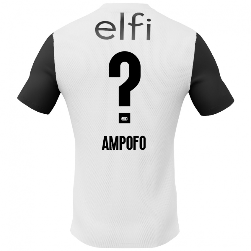גברים Jahmael Ampofo #0 לבן שחור הרחק ג'רזי 2024/25 חולצה קצרה
