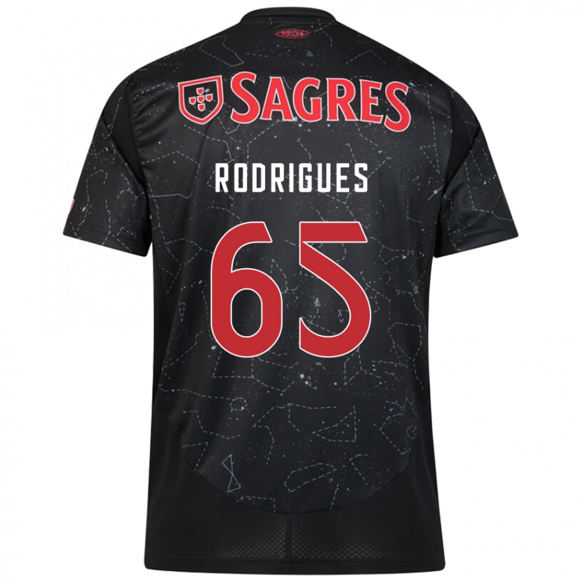 גברים Rafael Rodrigues #65 שחור אדום הרחק ג'רזי 2024/25 חולצה קצרה