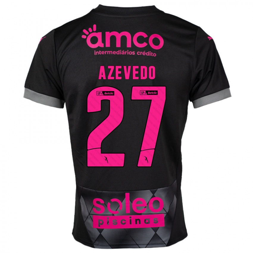 גברים Mariana Azevedo #27 שחור ורוד הרחק ג'רזי 2024/25 חולצה קצרה