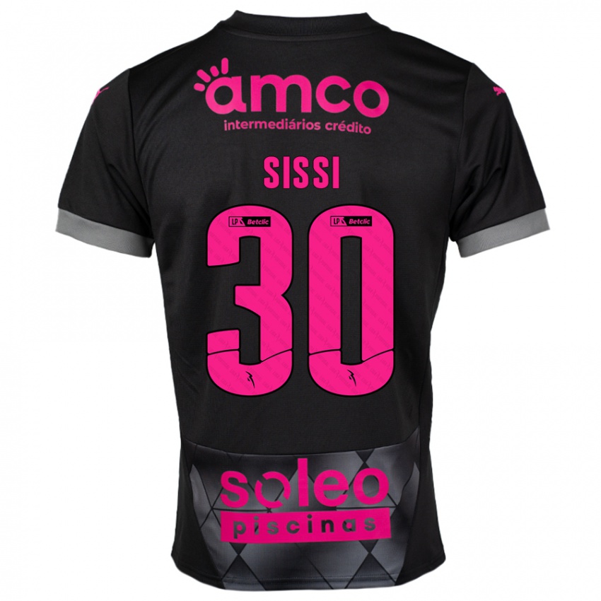 גברים Sissi #30 שחור ורוד הרחק ג'רזי 2024/25 חולצה קצרה