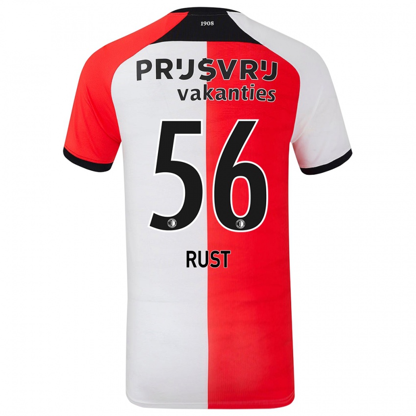 נשים Fabiano Rust #56 אדום לבן ג'רזי ביתית 2024/25 חולצה קצרה