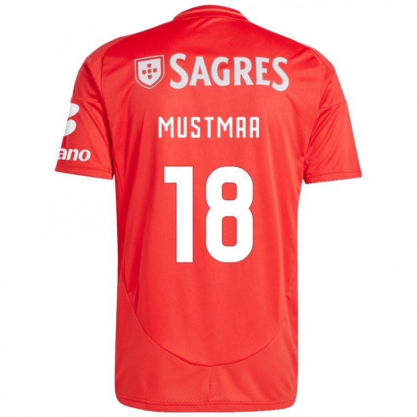 נשים Karel Mustmaa #18 אדום לבן ג'רזי ביתית 2024/25 חולצה קצרה