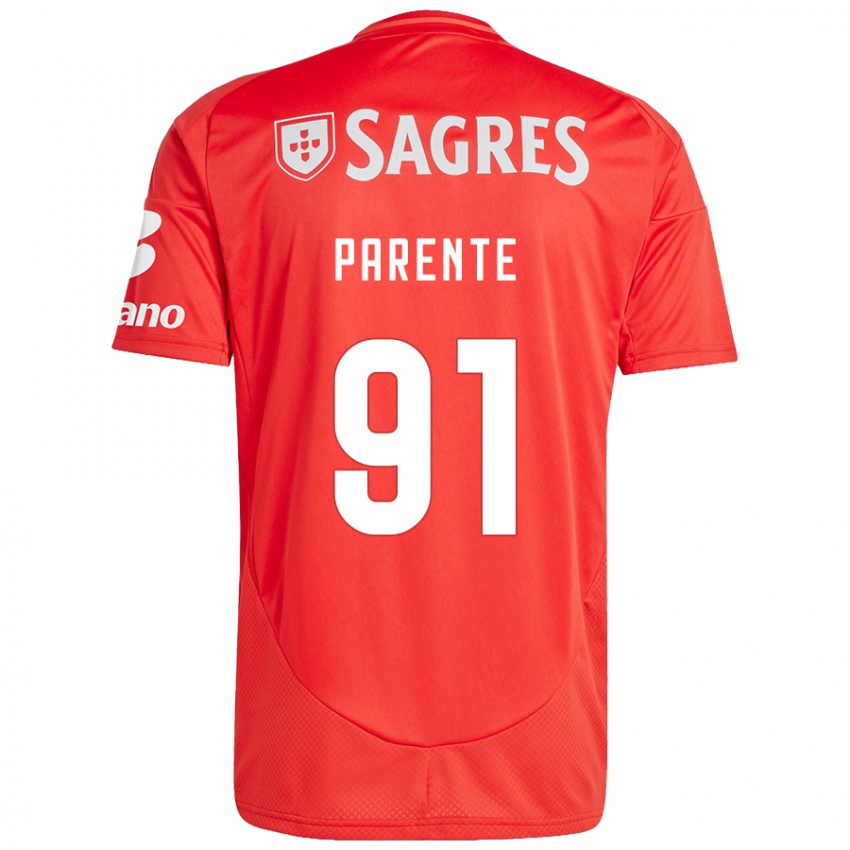 נשים Tiago Parente #91 אדום לבן ג'רזי ביתית 2024/25 חולצה קצרה