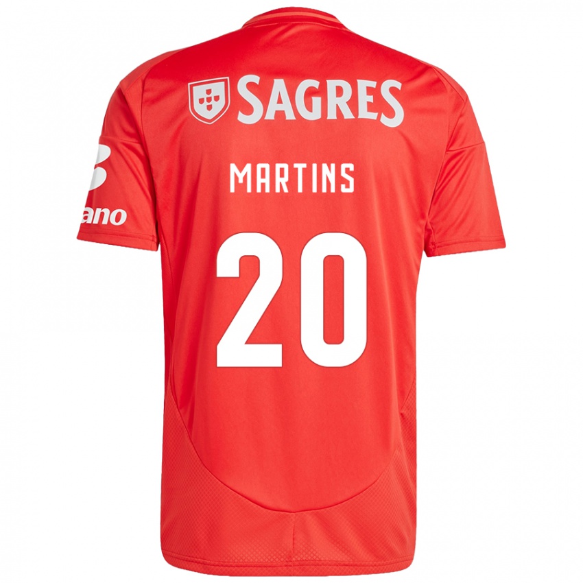 נשים Lara Martins #20 אדום לבן ג'רזי ביתית 2024/25 חולצה קצרה