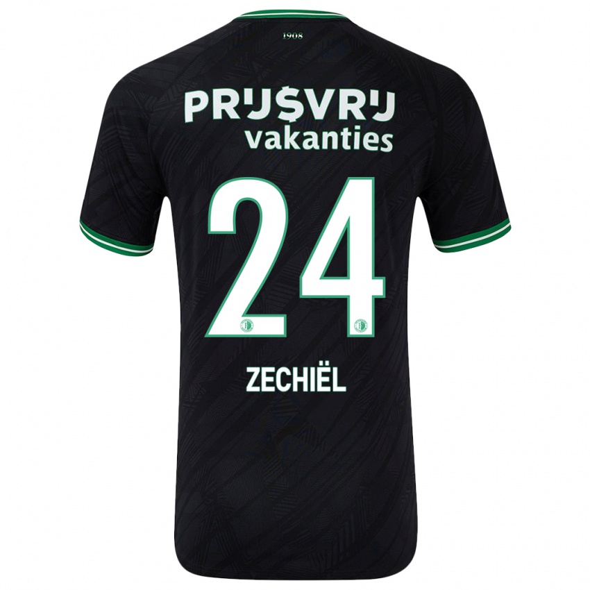 נשים Gjivai Zechiel #24 ירוק שחור הרחק ג'רזי 2024/25 חולצה קצרה