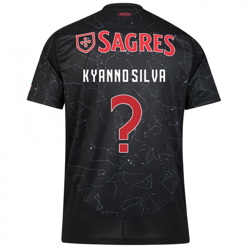 נשים Kyanno Silva #0 שחור אדום הרחק ג'רזי 2024/25 חולצה קצרה