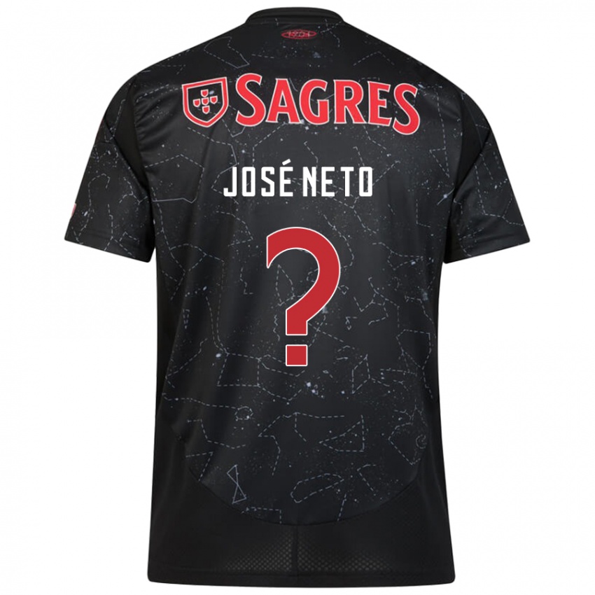 נשים José Neto #0 שחור אדום הרחק ג'רזי 2024/25 חולצה קצרה