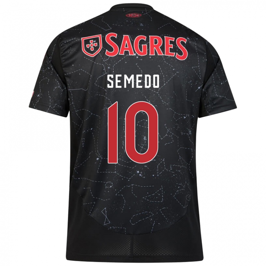 נשים Andreson Semedo #10 שחור אדום הרחק ג'רזי 2024/25 חולצה קצרה