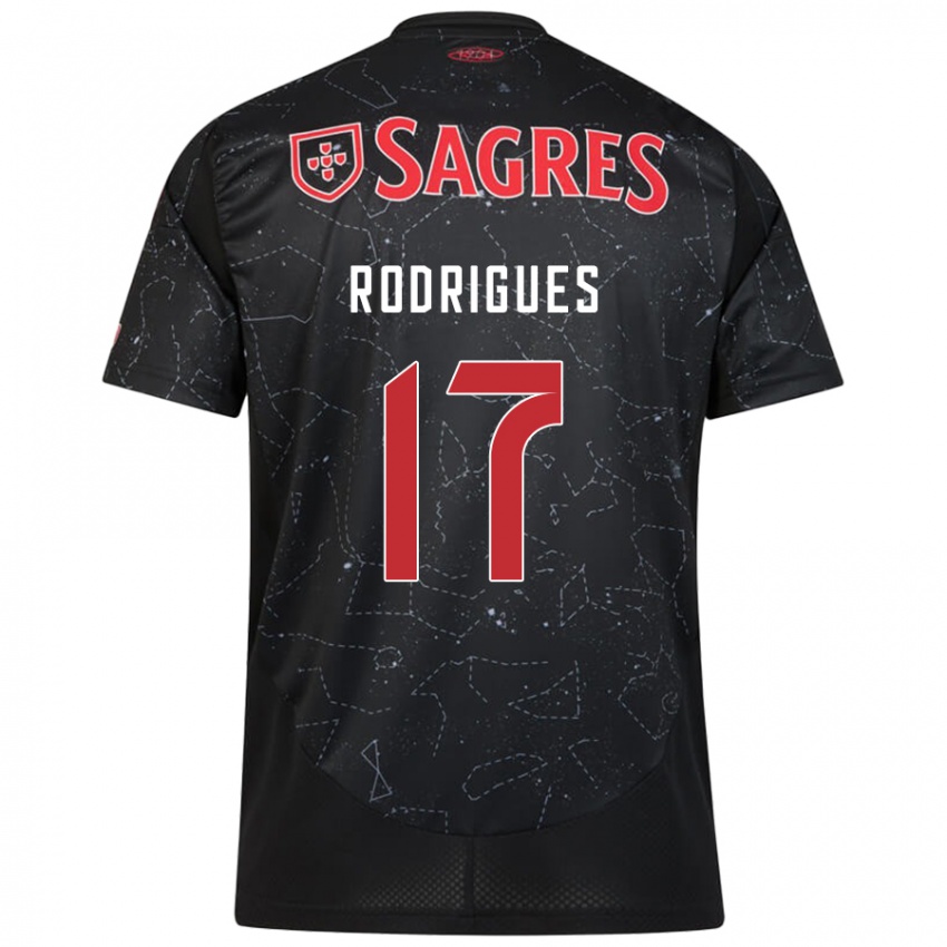 נשים Tiago Rodrigues #17 שחור אדום הרחק ג'רזי 2024/25 חולצה קצרה
