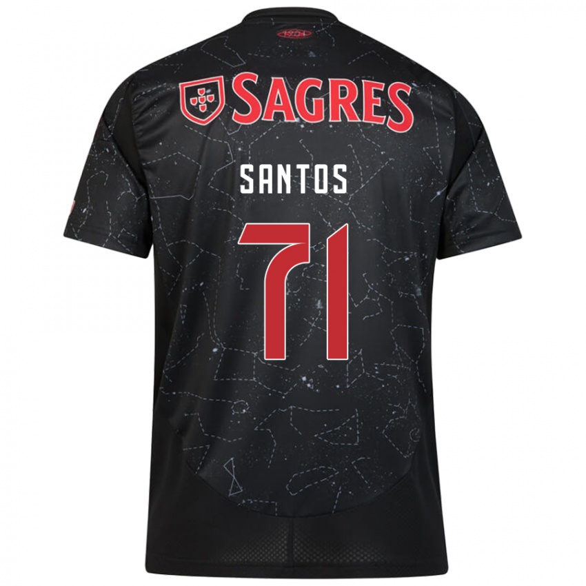 נשים Leandro Santos #71 שחור אדום הרחק ג'רזי 2024/25 חולצה קצרה