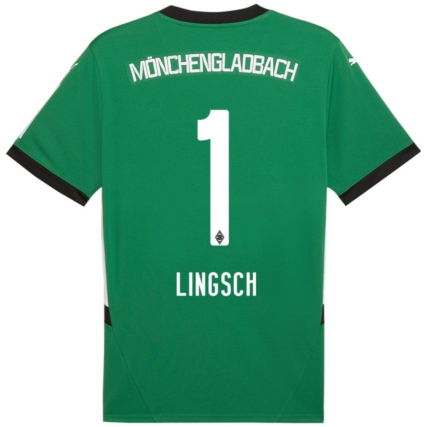 נשים Tina Lingsch #1 ירוק לבן הרחק ג'רזי 2024/25 חולצה קצרה