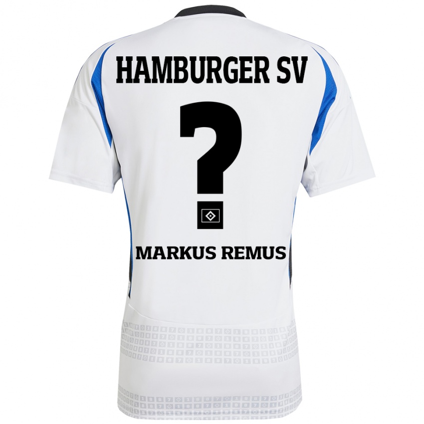 ילדים Markus Remus #0 לבן כחול ג'רזי ביתית 2024/25 חולצה קצרה