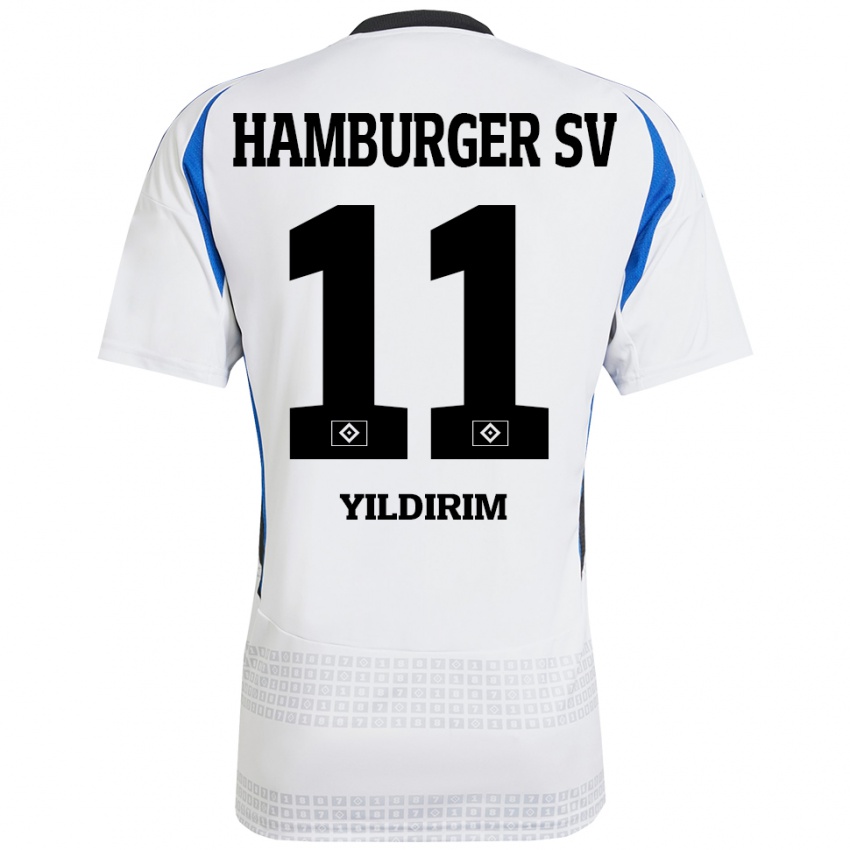 ילדים Mehmet Yildirim #11 לבן כחול ג'רזי ביתית 2024/25 חולצה קצרה