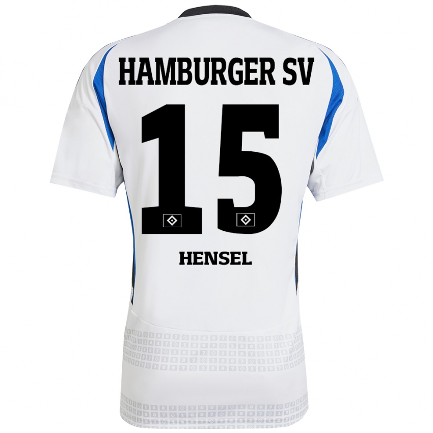 ילדים Janoah Hensel #15 לבן כחול ג'רזי ביתית 2024/25 חולצה קצרה