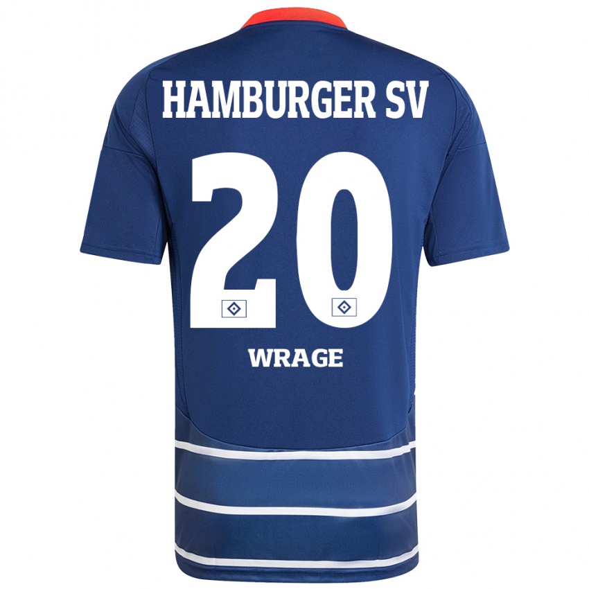 ילדים Joris Wrage #20 כחול כהה הרחק ג'רזי 2024/25 חולצה קצרה