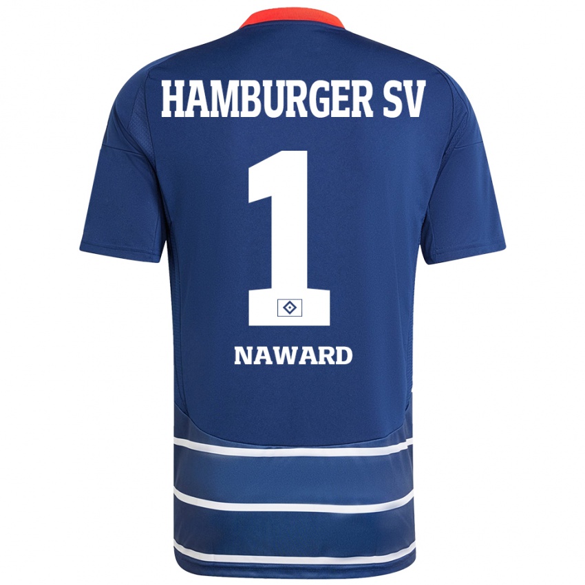 ילדים Lela Naward #1 כחול כהה הרחק ג'רזי 2024/25 חולצה קצרה