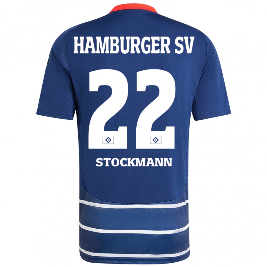 ילדים Sarah Stöckmann #22 כחול כהה הרחק ג'רזי 2024/25 חולצה קצרה