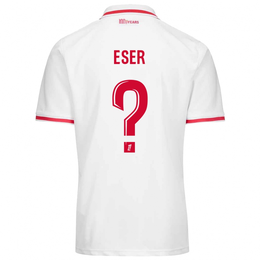 נשים Allan Eser #0 לבן אדום ג'רזי ביתית 2024/25 חולצה קצרה