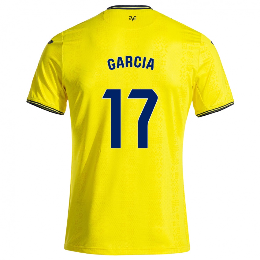 נשים Rocío García #17 צהוב שחור ג'רזי ביתית 2024/25 חולצה קצרה