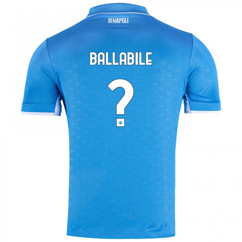 נשים Ernesto Ballabile #0 שמיים כחולים ג'רזי ביתית 2024/25 חולצה קצרה