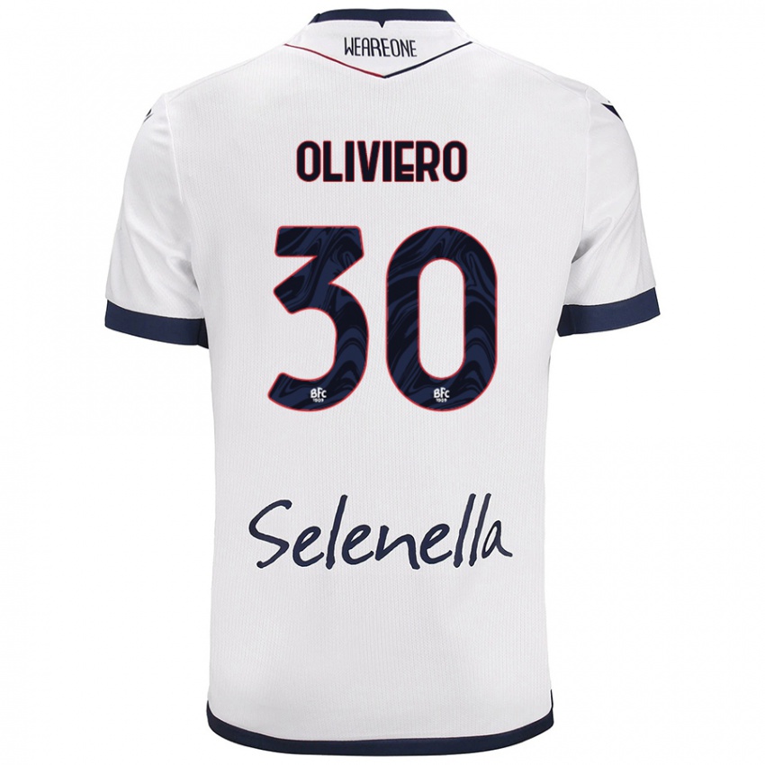 נשים Andrea Oliviero #30 כחול רויאל לבן הרחק ג'רזי 2024/25 חולצה קצרה