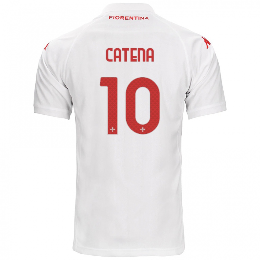 נשים Michaela Catena #10 לָבָן הרחק ג'רזי 2024/25 חולצה קצרה