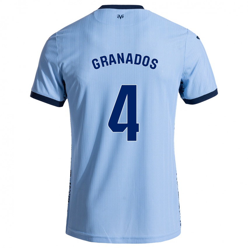נשים Carlos Granados #4 שמיים כחולים הרחק ג'רזי 2024/25 חולצה קצרה