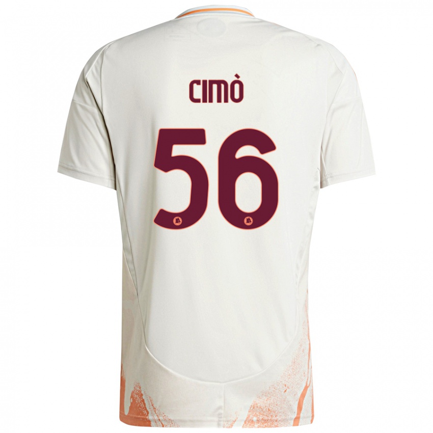 נשים Giada Cimò #56 קרם לבן כתום הרחק ג'רזי 2024/25 חולצה קצרה