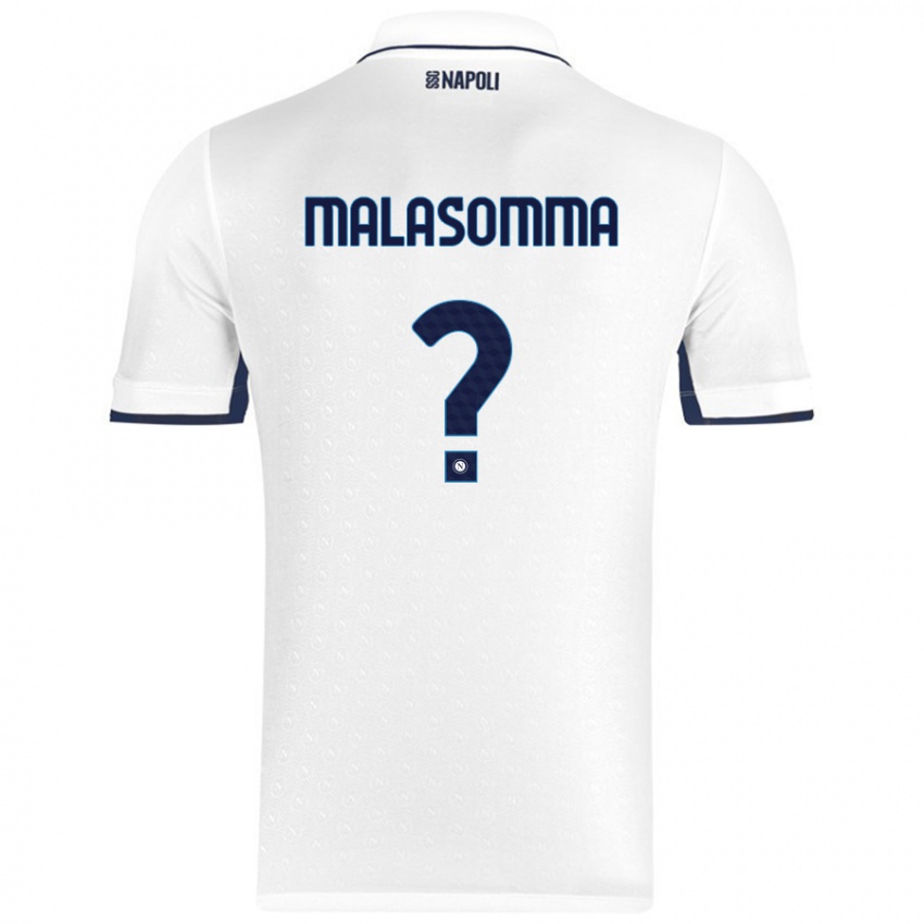 נשים Matteo Malasomma #0 כחול רויאל לבן הרחק ג'רזי 2024/25 חולצה קצרה